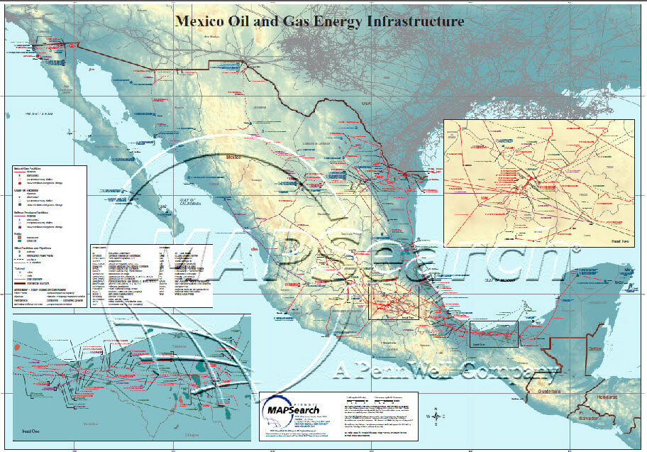 Mexico Energy Infrastructure Map MapSearch Leading Provider of GIS